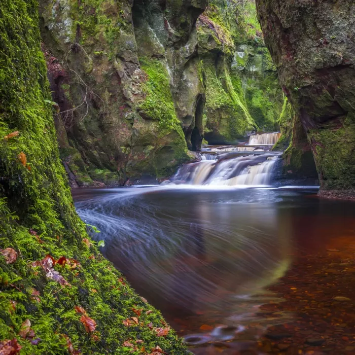 Framed Print : The gorge at Finnich Glen (Devils Pulpit) near Killearn, Stirlingshire, Scotland Framed Print : The gorge at Finnich Glen (Devils Pulpit) near Killearn, Stirlingshire, Scotland