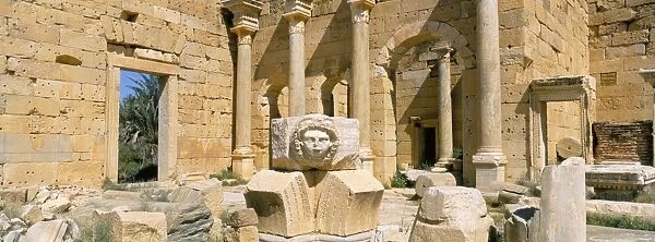 Gorgon head, Severan Forum, Leptis Magna, UNESCO World Heritage Site, Tripolitania