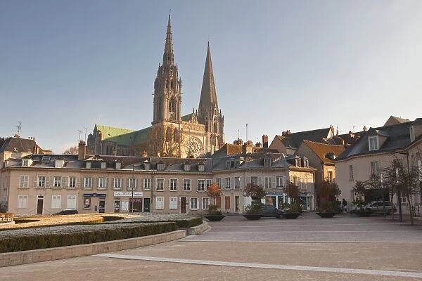 The gothic Chartres Cathedral, UNESCO World Heritage Site, Chartres, Eure-et-Loir, Centre, France, Europe