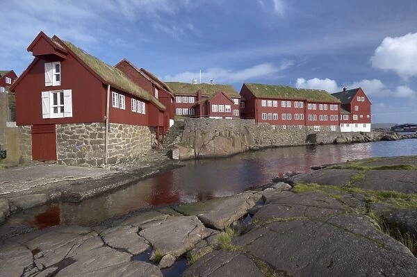 Government buildings, Tinganes, Torshavn, Streymoy Island, Faroe Islands (Faroes)