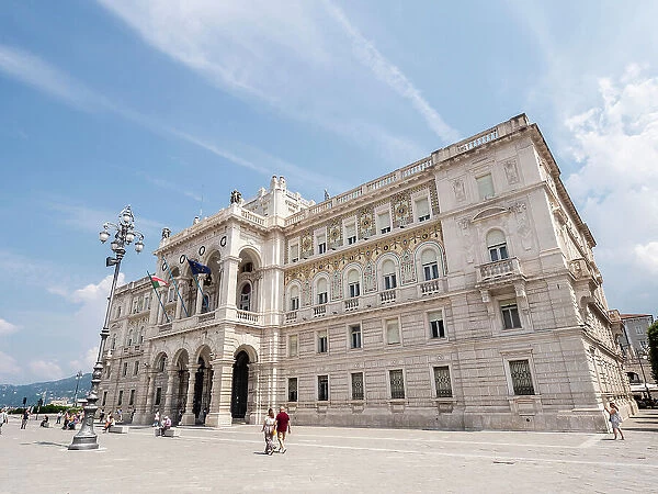 Government Palace, formerly Palace of the Austrian Lieutenancy, Piazza dell'Unita d'Italia, Trieste, Friuli Venezia Giulia, Italy, Europe
