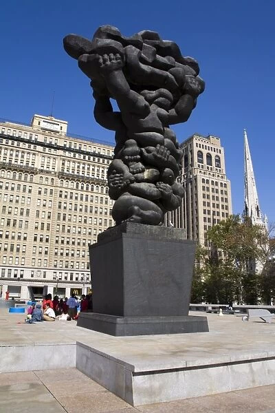 Government Of The People sculpture by Jacques Lipchitz, Municipal Services Building Plaza