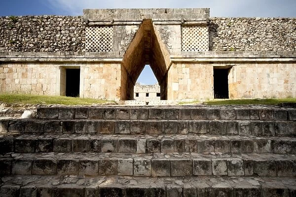 Governors Palace in the Mayan ruins of Uxmal, UNESCO World Heritage Site