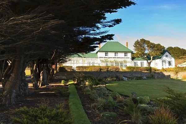 Governors Residence and garden, Stanley, East Falkland, Falkland Islands, South America