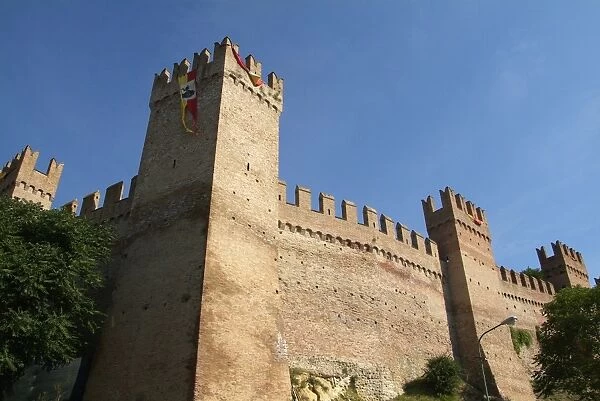 Gradara, city wall, Adriatic coast, Emilia-Romagna, Italy, Europe