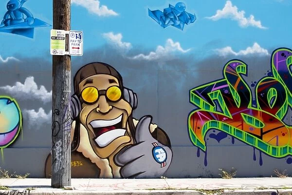 Graffiti street art in the Wynwood Art District of Miami, Florida, United States of America