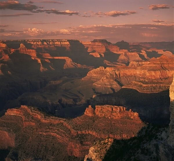 The Grand Canyon at sunset from the South Rim