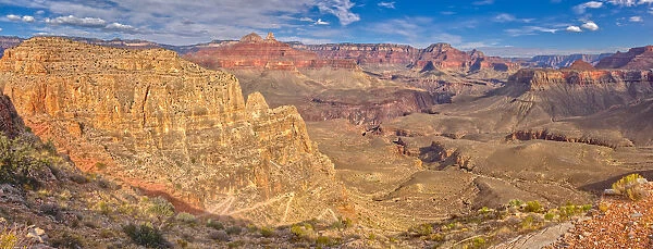Grand Canyon view from the east side of Skeleton Point along the South Kaibab Trail