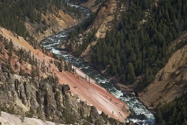 Grand Canyon of the Yellowstone River, from Inspiration Point, Yellowstone National Park, UNESCO World Heritage Site, Wyoming, United States of America, North America
