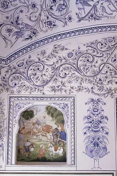 Detail of grand entrance hall to the fort at the base