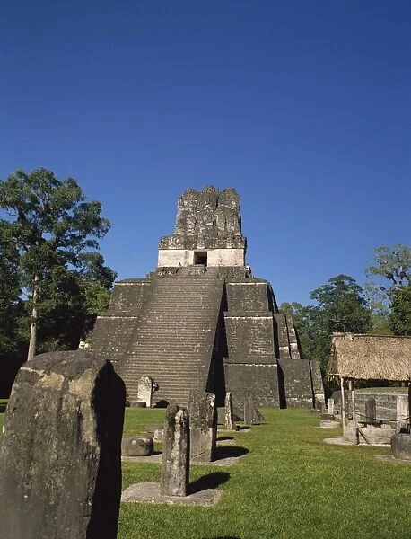 The grand plaza at the Mayan archaeological site of Tikal