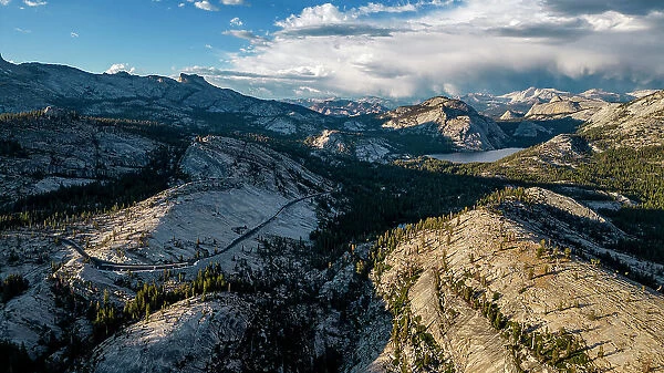 Granite mountains at sunset, Yosemite National Park, UNESCO World Heritage Site, California, United States of America, North America