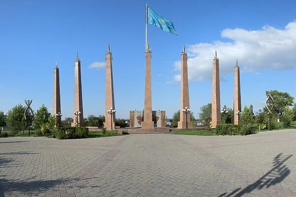 Granite obelisk, Independence Park, Shymkent, South Region, Kazakhstan, Central Asia