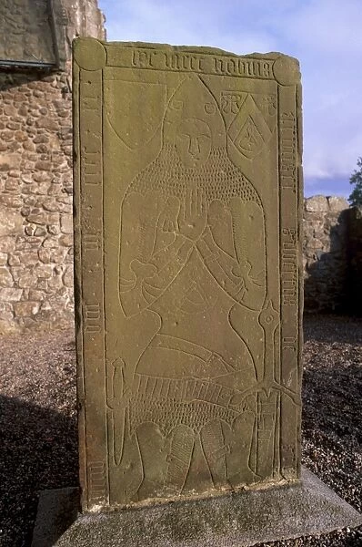 Grave slab of a knight
