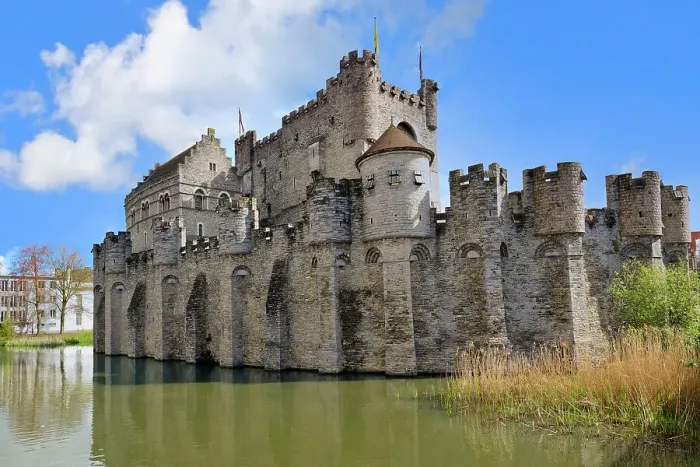 Framed Print : Gravensteen medieval Castle of the Counts, Ghent, Flanders, Belgium, Europe Framed Print : Gravensteen medieval Castle of the Counts, Ghent, Flanders, Belgium, Europe