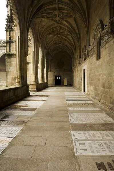 Graves in the cloisters of Santiago Cathedral