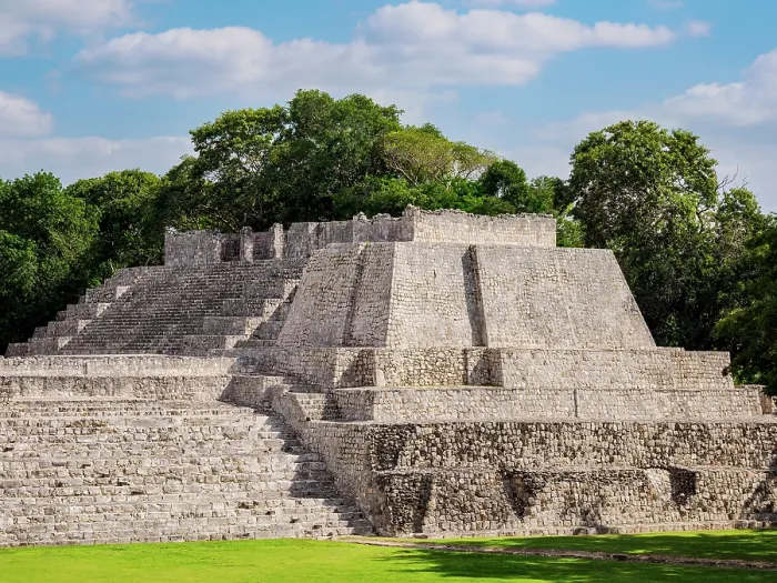 Framed Print : Great Acropolis, Edzna Archaeological Site, Campeche State, Mexico