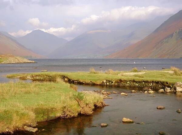 Great Gable, Lingmell and Scafell beyond, Wastwater, Lake District National Park