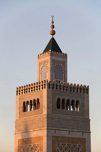 Great Mosque (Ezzitouna Mosque) minaret, Tunis, Tunisia, North Africa, Africa