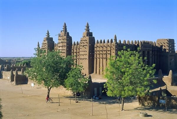 The Great Mosque, the largest mud built mosque in the World, Djenne, Mali, Africa