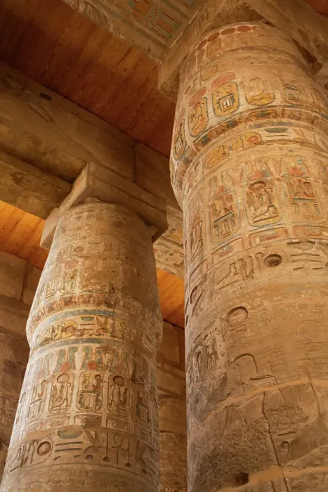 Framed Print : The Great Papyrus Columns, Hypostyle, Karnak Temple Complex, UNESCO World Heritage Site, Luxor, Egypt, North Africa, Africa