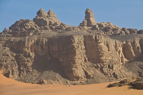 Great Rocky mountains view in the Tassili n Ajjer, UNESCO World Heritage Site