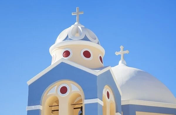 Greek Church of Saint Stylianos, Fira to Firostefani path, Santorini (Thira), Cyclades Islands, Greek Islands, Greece, Europe