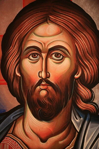 Greek Orthodox icon depicting Christ, Thessaloniki, Macedonia, Greece, Europe