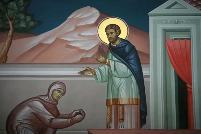 Framed Print : Greek Orthodox icon depicting Christ appearing before Mary Magdelene, Thessaloniki