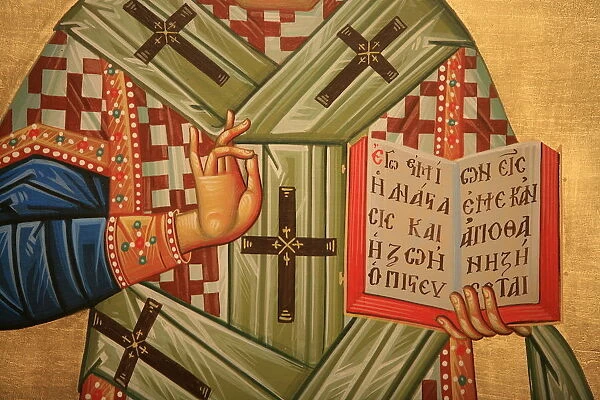 Greek Orthodox icon detail, Thessaloniki, Macedonia, Greece, Europe