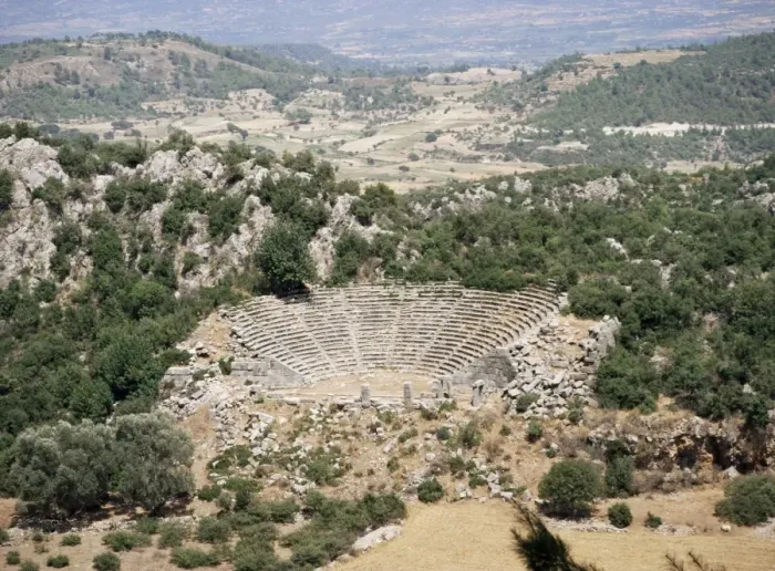 Framed Print : Greek style theatre at Lycian city of Pinara Framed Print : Greek style theatre at Lycian city of Pinara