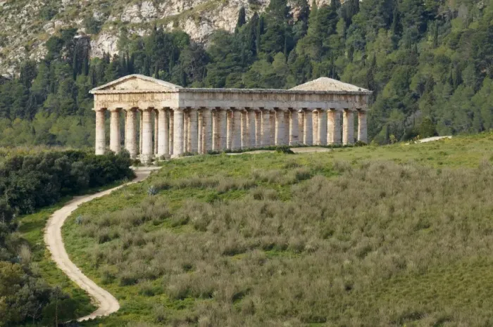 Framed Print : Greek temple, Segesta, Trapani District, Sicily, Italy, Europe Framed Print : Greek temple, Segesta, Trapani District, Sicily, Italy, Europe