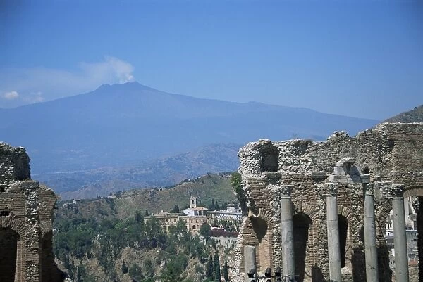 Greek theatre and Mount Etna
