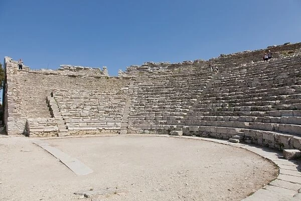 The Greek theatre in Segesta, Trapani, Sicily, Italy, Europe