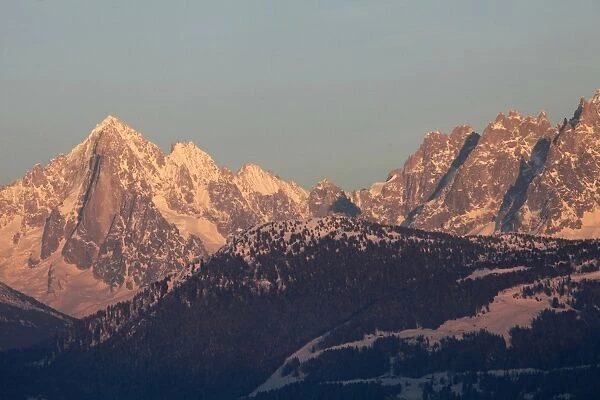 The Green Needle, Mont Blanc mountain range, Megeve, Haute-Savoie, French Alps, France, Europe
