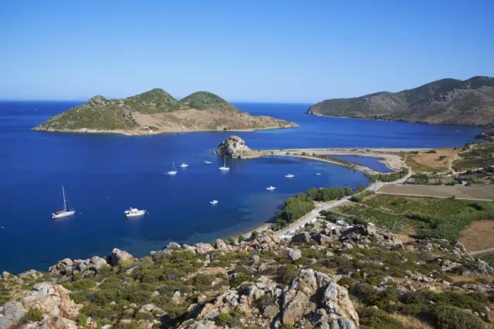 Framed Print : Grikos Bay, Patmos, Dodecanese, Greek Islands, Greece, Europe Framed Print : Grikos Bay, Patmos, Dodecanese, Greek Islands, Greece, Europe