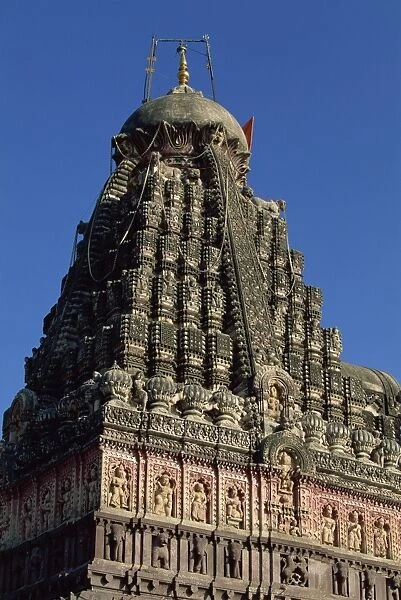 The Grishneshwar Temple at Verul village near Ellora, Maharashtra state, India, Asia