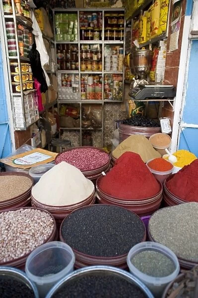 Grocery, street market, Medina, Fez, Morocco, North Africa, Africa
