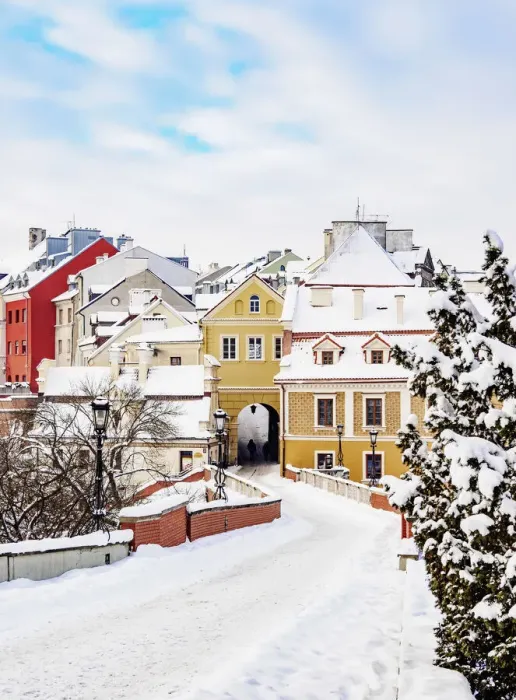 Framed Print : Grodzka Gate and the Old Town, winter, Lublin, Lublin Voivodeship, Poland, Europe Framed Print : Grodzka Gate and the Old Town, winter, Lublin, Lublin Voivodeship, Poland, Europe