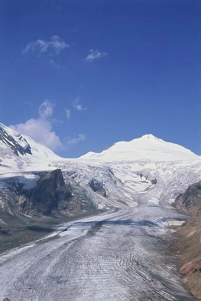 The Grossglockner (Gross Glockner) Glacier, the longest in Europe, situated in the Hohe Tauern National Park, Austrian Alps