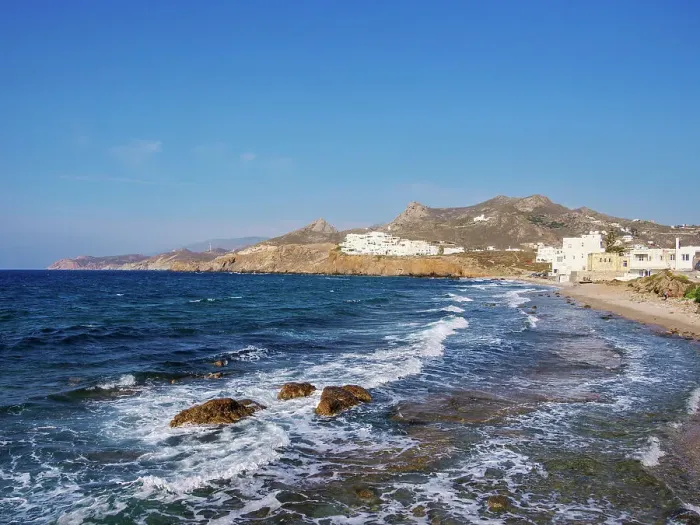 Framed Print : Grotta Beach, Chora, Naxos City, Naxos Island, Cyclades, Greek Islands, Greece, Europe Framed Print : Grotta Beach, Chora, Naxos City, Naxos Island, Cyclades, Greek Islands, Greece, Europe