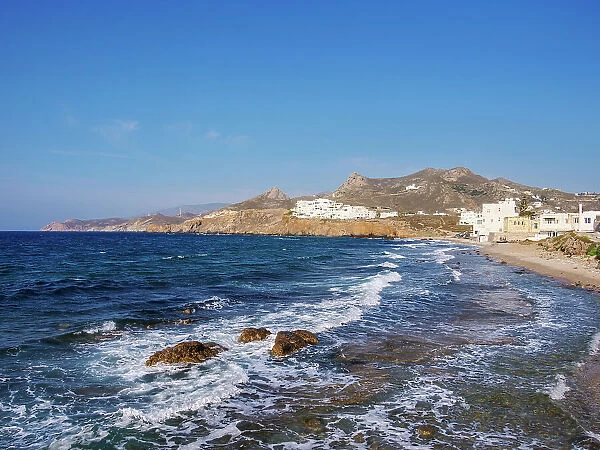 Grotta Beach, Chora, Naxos City, Naxos Island, Cyclades, Greek Islands, Greece, Europe