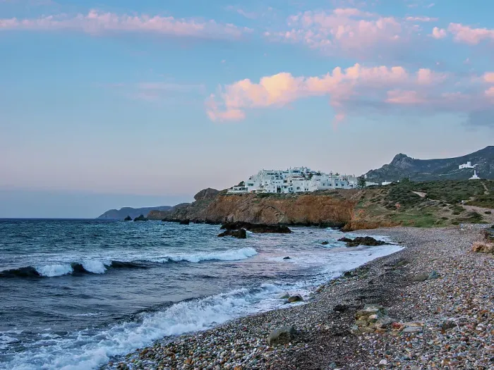 Framed Print : Grotta Beach at dusk, Chora, Naxos City, Naxos Island, Cyclades, Greek Islands, Greece, Europe Framed Print : Grotta Beach at dusk, Chora, Naxos City, Naxos Island, Cyclades, Greek Islands, Greece, Europe