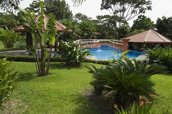 The grounds of Montana de Fuego Hotel, La Fortuna, Arenal, Costa Rica, Central America