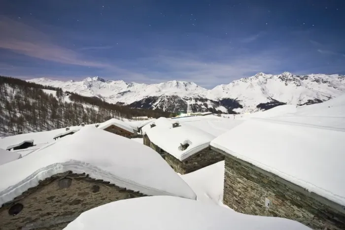 Framed Print : Group of mountain huts covered in snow under a starry night in Valle Spluga, Vachiavenna, Lombardy, Italy, Europe Framed Print : Group of mountain huts covered in snow under a starry night in Valle Spluga, Vachiavenna, Lombardy, Italy, Europe