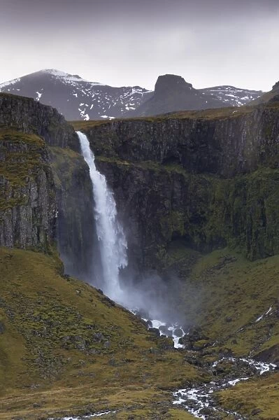 Grundarfoss waterfall near Grundarjordur, Snaefellsnes Peninsula, Iceland, Polar Regions