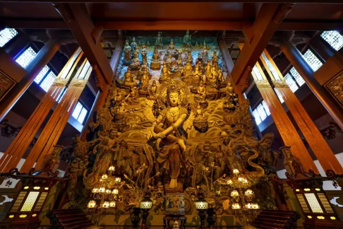 Framed Print : GuanYin Buddha with many smaller Buddhas at Yong Fu Temple, Hangzhou, Zhejiang, China, Asia Framed Print : GuanYin Buddha with many smaller Buddhas at Yong Fu Temple, Hangzhou, Zhejiang, China, Asia