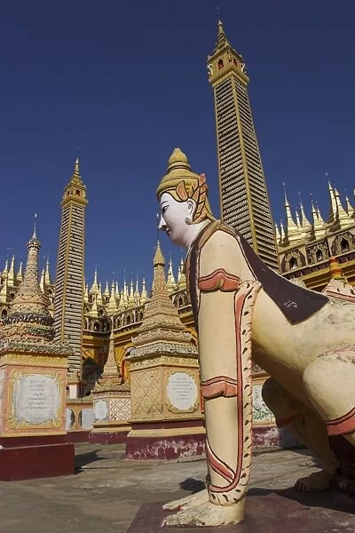 A guardian Nat protects the paya, Thanboddhay Paya built in the 20th century by Moehnyin Sayadaw
