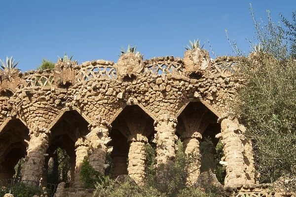 Guell Park (Parc Guell), Unesco World Heritage Site, Barcelona, Catalunya (Catalonia) (Cataluna), Spain, Europe