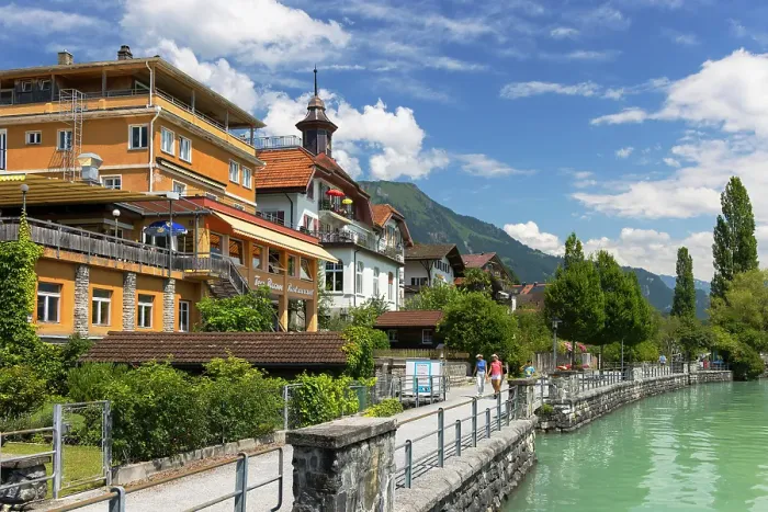 Framed Print : Guesthouses along Lake Brienz, Brienz, Bernese Oberland, Switzerland Framed Print : Guesthouses along Lake Brienz, Brienz, Bernese Oberland, Switzerland